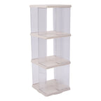 3-Tier Plastic Square Bookshelf
