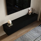 Floating TV Stand with 2 Flip-Down Drawers