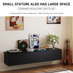 Floating TV Stand with 2 Flip-Down Drawers