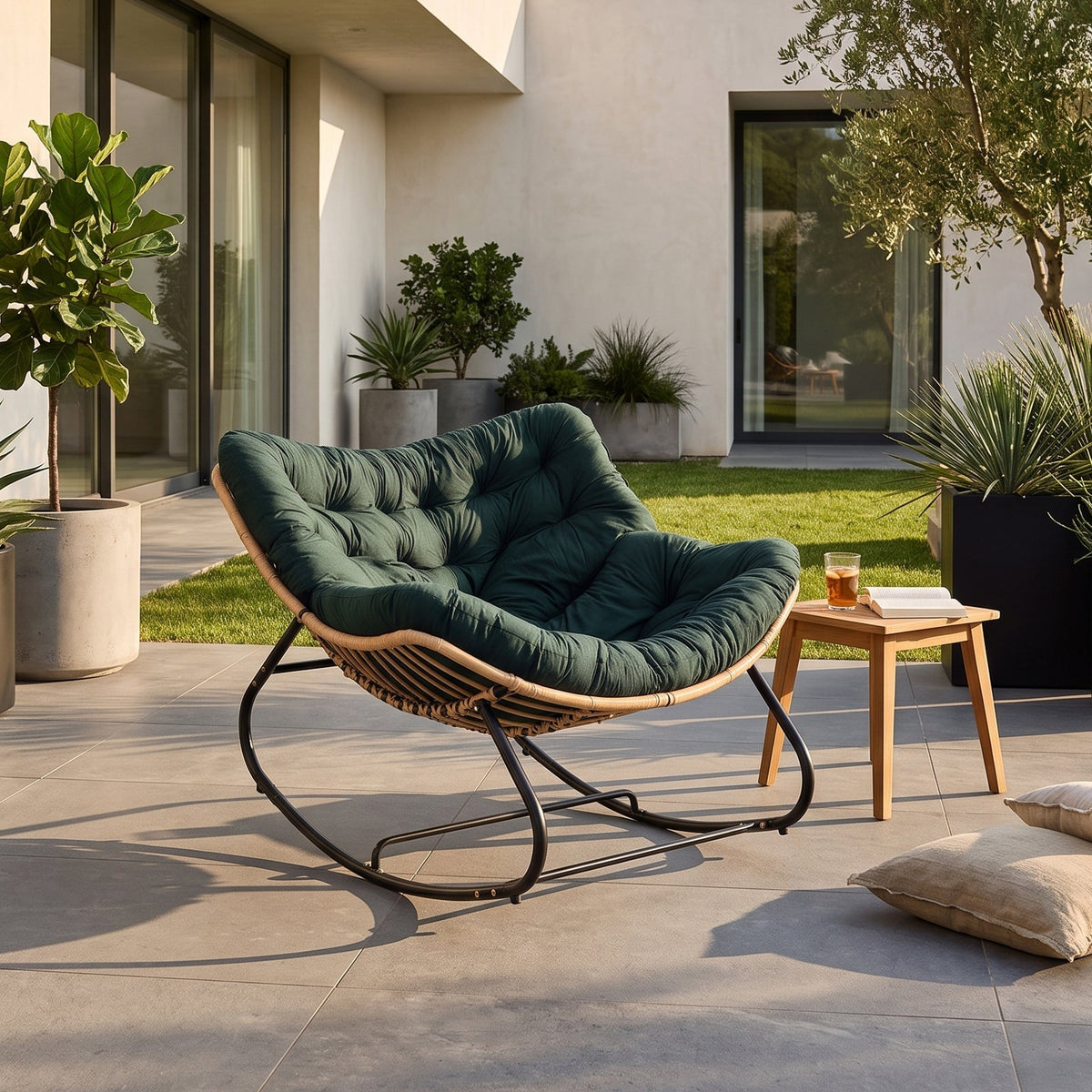 Modern Rocking Chair with Cushion