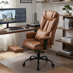 Ergonomic High Back Office Chair with Footrest and Casters