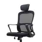 Ergonomic Mesh Office Chair with Adjustable Headrest & 15° Tilt Recline
