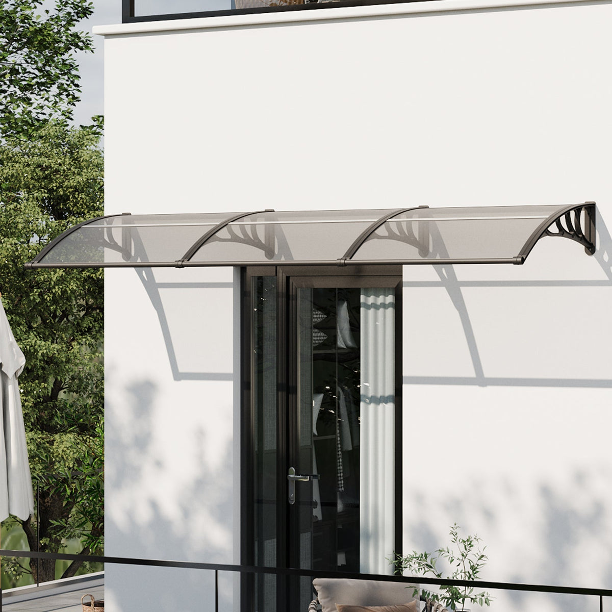 Outdoor Door Canopy Window Awning with Drainage Channel