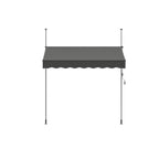 Retractable Awning with Adjustable Support Poles