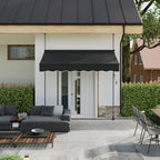 Retractable Awning with Adjustable Support Poles