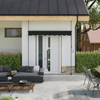 Retractable Awning with Adjustable Support Poles