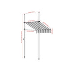 Retractable Awning with Adjustable Support Poles