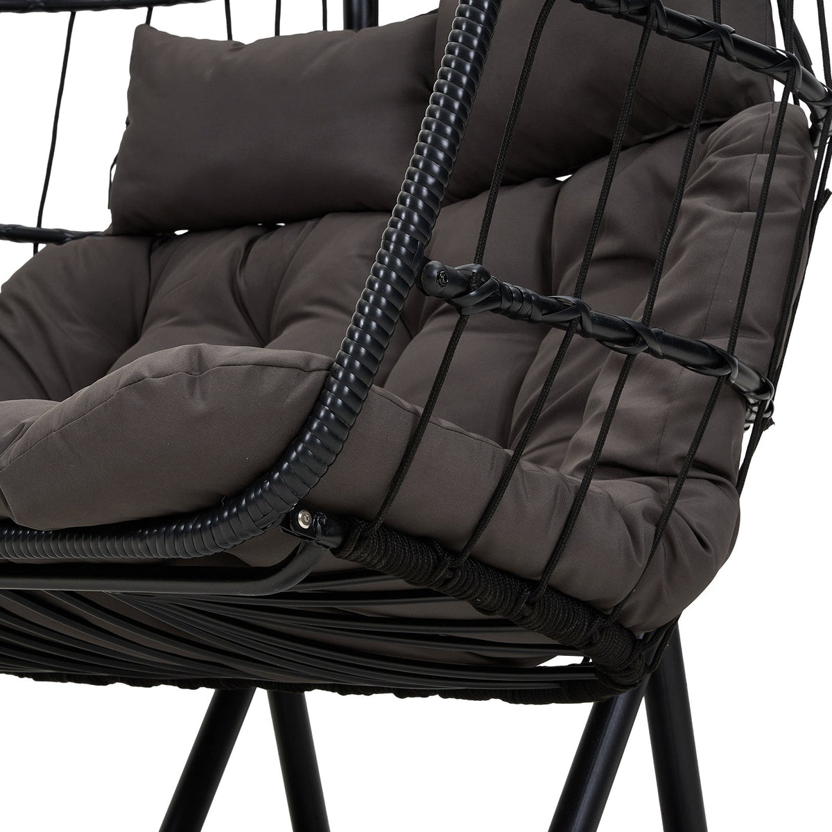 2-Seater Swing Hanging Egg Chair with Metal Stand