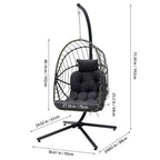 Swing Hanging Egg Chair with Cushion and Headrest