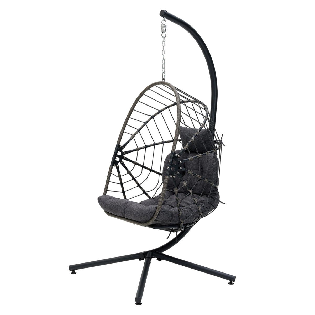 Swing Hanging Egg Chair with Cushion and Headrest