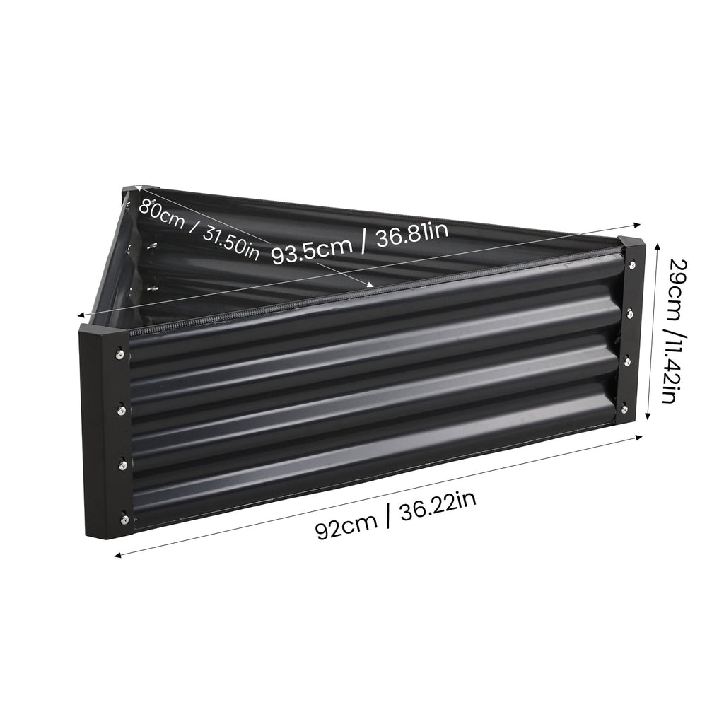 Triangular Galvanised Steel Raised Garden Bed