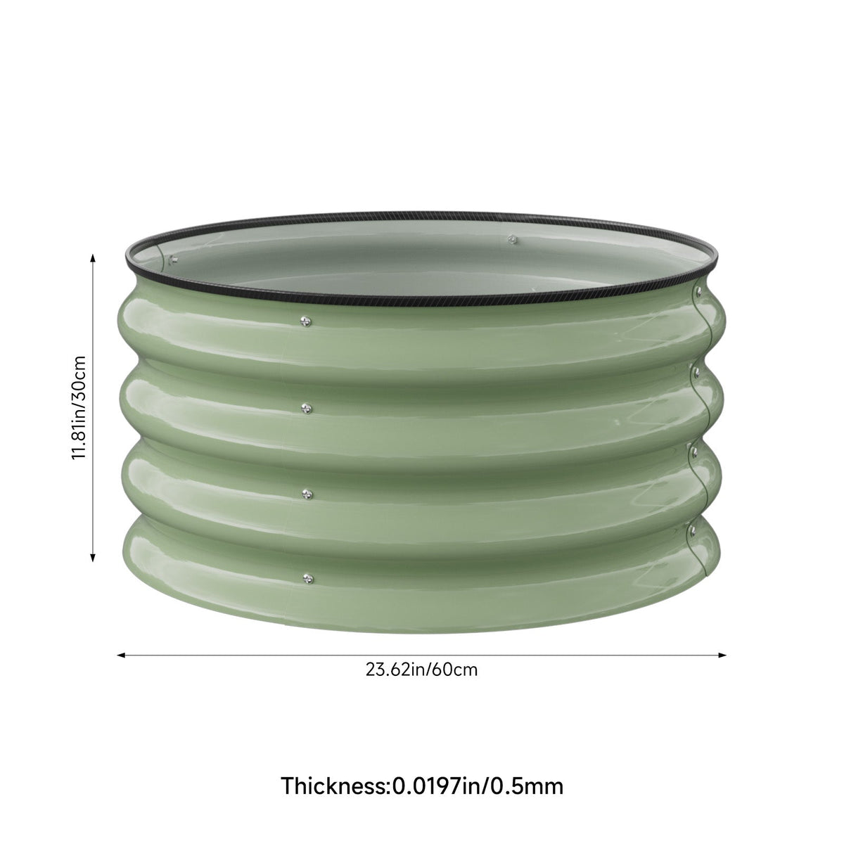 Round Metal Raised Garden Bed