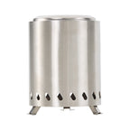 Silver Portable Tabletop Fire Pit with Ash Grate