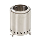 Silver Portable Tabletop Fire Pit with Ash Grate