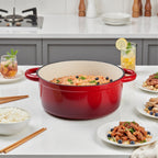 6L Enameled Cast Iron Dutch Oven Pot with Lid