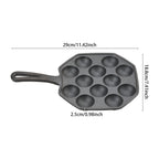 12-Hole Cast Iron Takoyaki Pan
