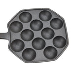 12-Hole Cast Iron Takoyaki Pan