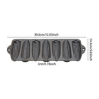 Double-Handled Cast Iron Corn Pan