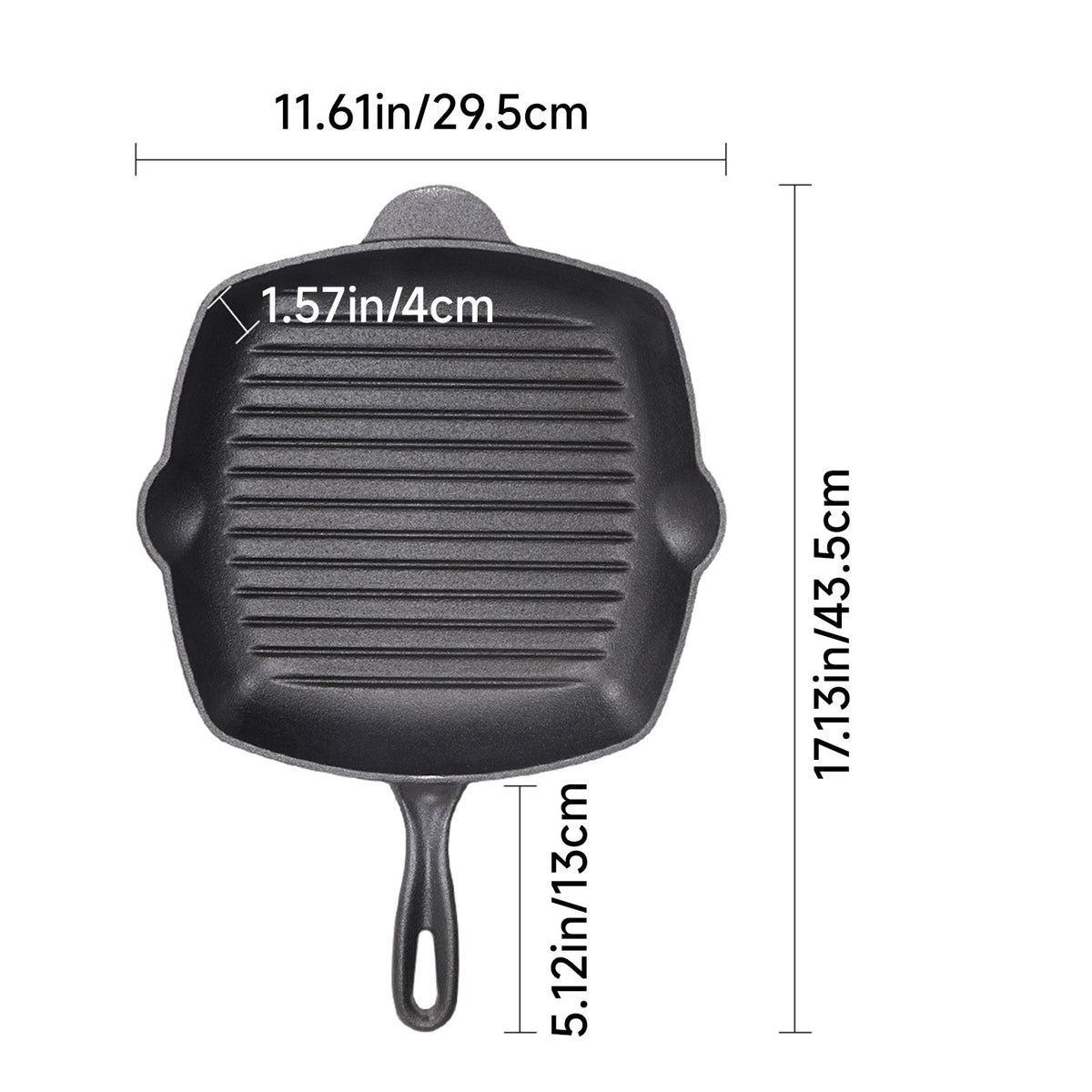 Cast Iron Frying Pan with Handles