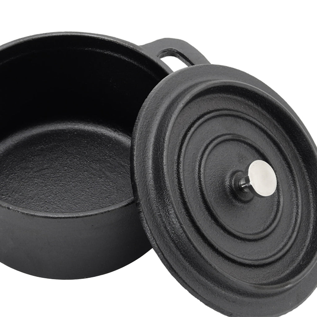 1L Pre-Seasoned Cast Iron Dutch Oven with Lid