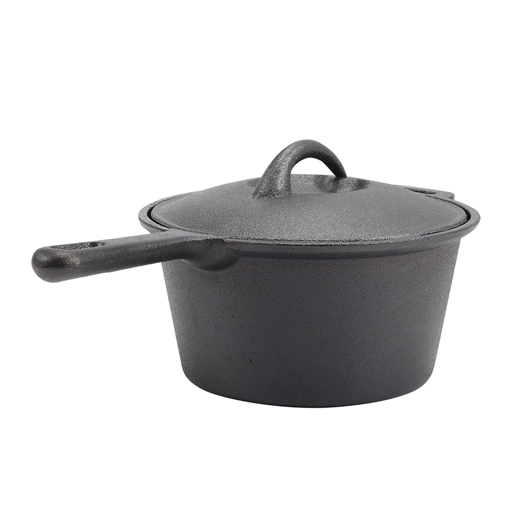 2.5L Pre-Seasoned Cast Iron Saucepan with Lid