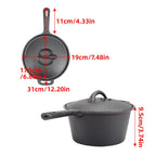 2.5L Pre-Seasoned Cast Iron Saucepan with Lid