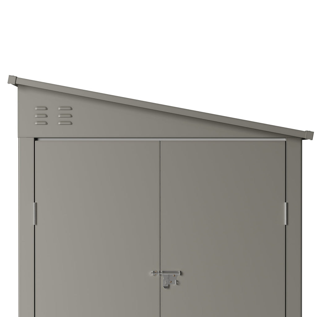 144cm Wide Metal Garden Storage Shed with Pent Roof
