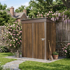 5 x 3 ft Metal Garden Storage Shed with Pent Roof & Padlockable Door
