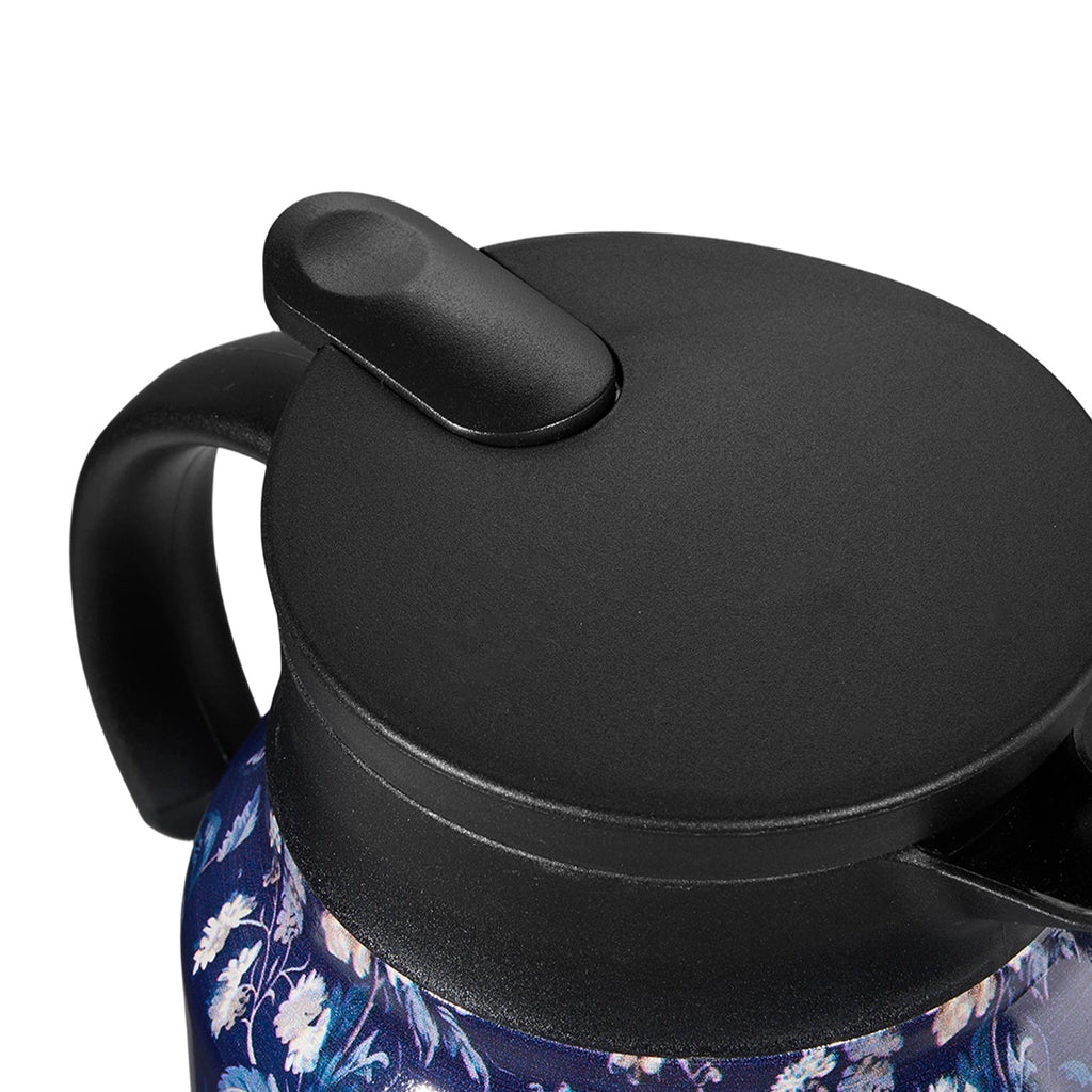 Vintage Floral Pattern Thermal Carafe Teapot with Built-in Infuser