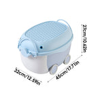 Dolphin-Shaped Toy Storage Box on Wheels