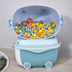 Dolphin-Shaped Toy Storage Box on Wheels