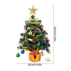 Garden Sanctuary tabletop Christmas tree decoration with LED string lights, festive holiday decor for seasonal celebrations.