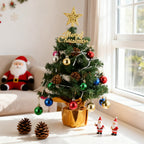 Garden Sanctuary tabletop Christmas decoration with LED string lights, festive holiday tree for seasonal decor.