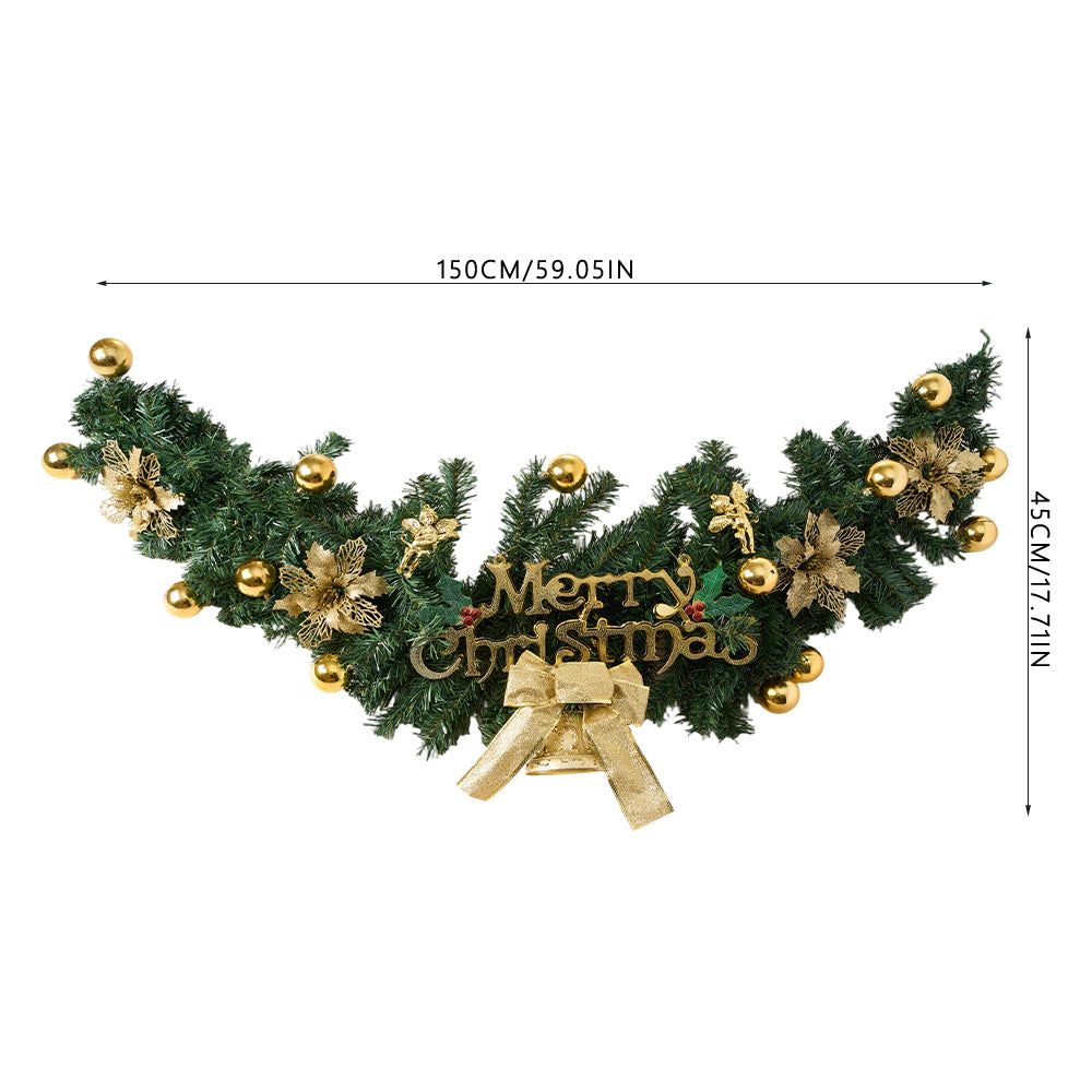 Artificial Christmas garland by Garden Sanctuary, festive hanging decoration with pine, berries, and greenery for holiday decor.