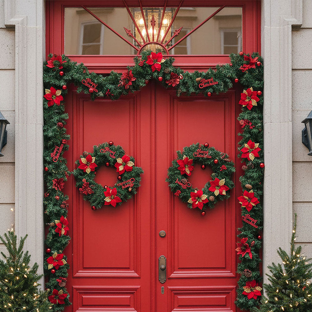 Garden Sanctuary 2.7m artificial Christmas garland with greenery and festive accents, perfect for holiday decorations.
