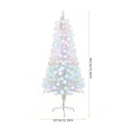 Garden Sanctuary 6FT pre-lit artificial Christmas tree with foldable metal stand, decorated with colorful ornaments and pine needles.