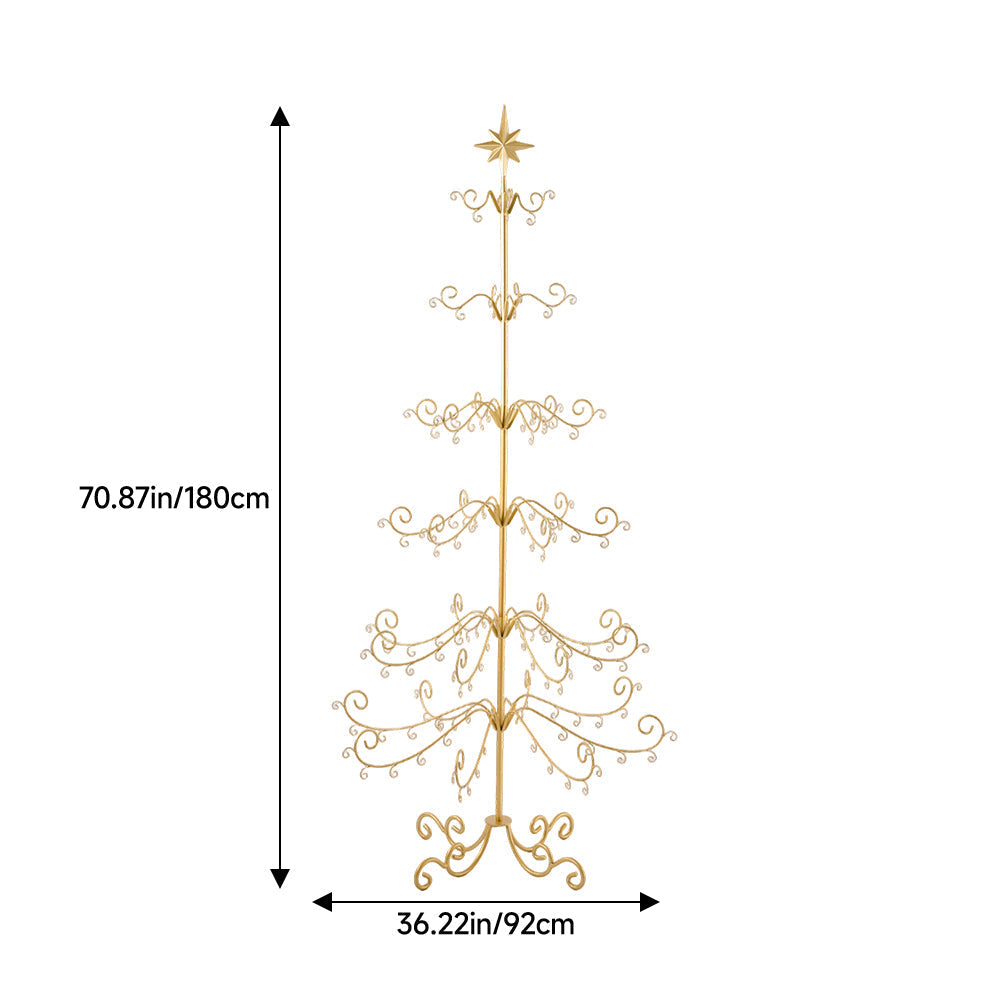 Garden Sanctuary 180cm Christmas ornament display stand with star top, perfect for holiday decorations and festive ornament display.