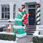 3m Christmas Tree Inflatable with Climbing Santa & LED Lights
