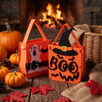 2-Pack Halloween Felt Trick or Treat Bags with Handles