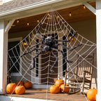 Giant Halloween Spider Decoration with 7m Web