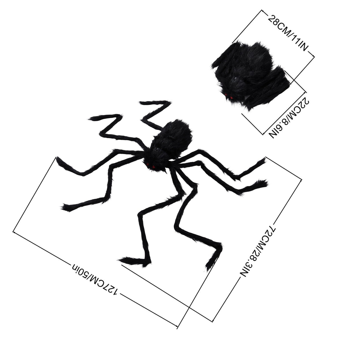 Giant Halloween Spider Decoration with 7m Web