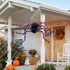Giant Halloween Spider Decoration with 7m Web