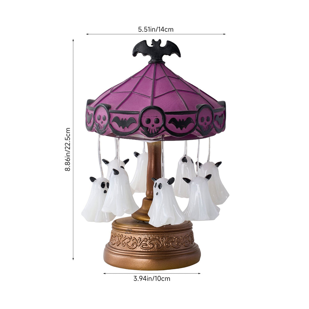 Garden Sanctuary Halloween table lamp with spooky-themed design, perfect for festive home decor during Halloween celebrations.