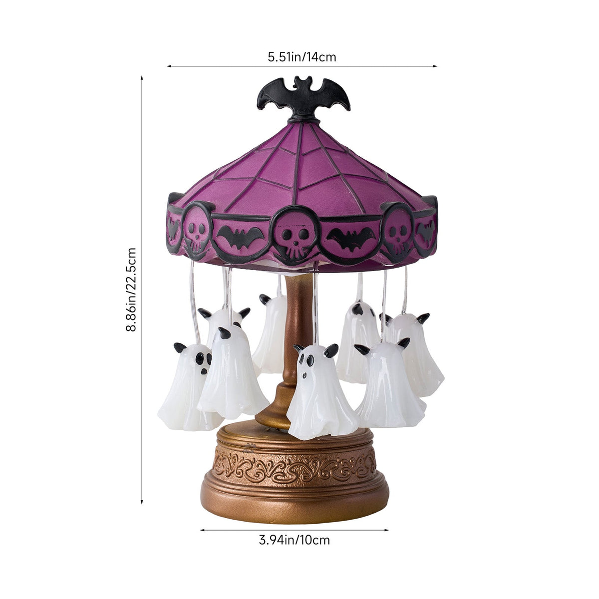 Garden Sanctuary Halloween table lamp with spooky-themed design, perfect for festive home decor during Halloween celebrations.