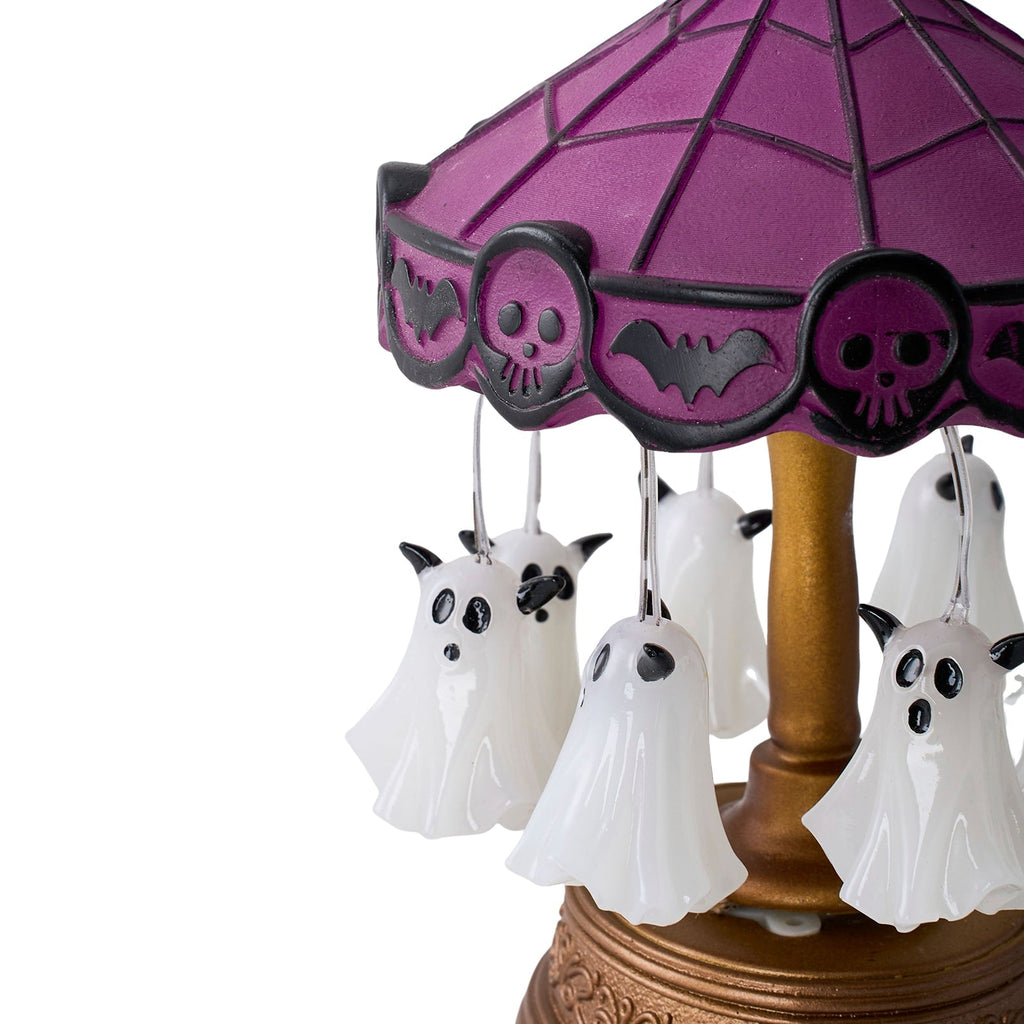 Garden Sanctuary Halloween table lamp with spooky pumpkin design and warm glowing light for festive decor.