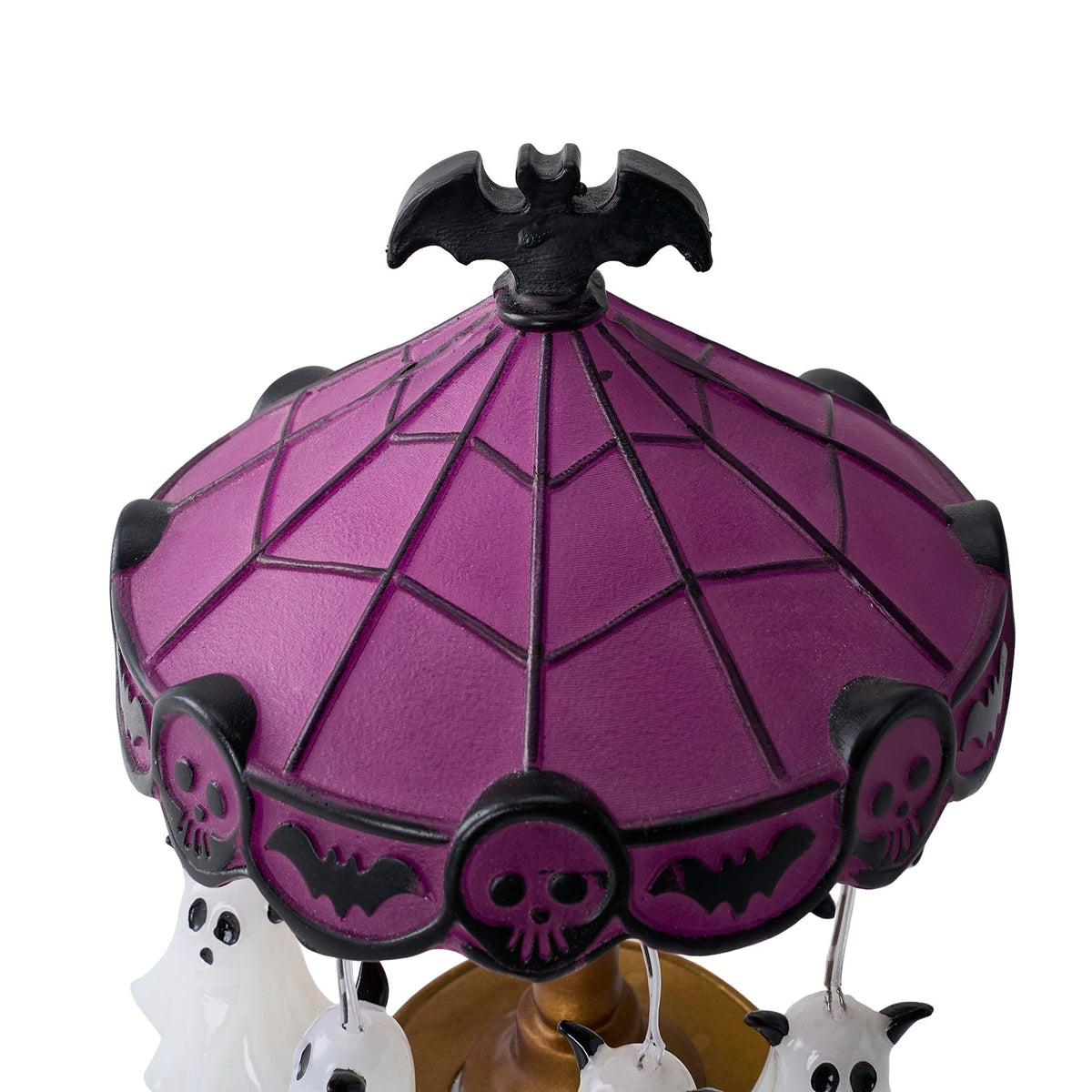 Halloween table lamp by Garden Sanctuary featuring spooky, decorative design with orange and black accents for Halloween decor.