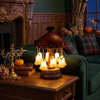Garden Sanctuary Halloween table lamp with spooky pumpkin design, perfect for festive Halloween home decor.