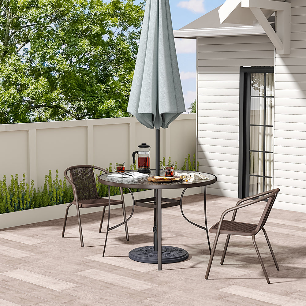 2/4 Pcs Chairs and Outdoor Dining Table