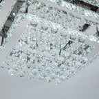 Modern Crystal LED Flush Mount Ceiling Light Fixture