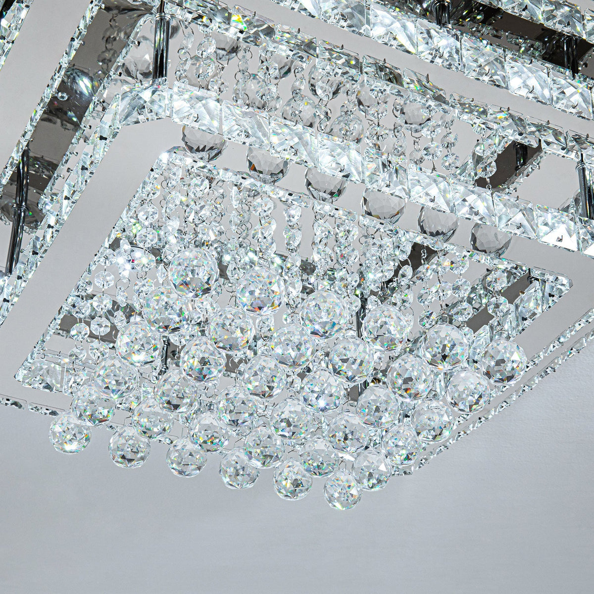 Modern Crystal LED Flush Mount Ceiling Light Fixture